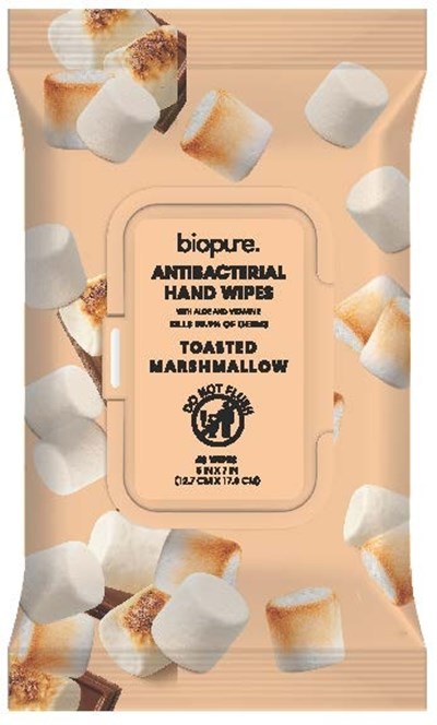 Antibacterial Wipes (Biopure Antibacterial Wipes Toasted Marshmallow Label3)